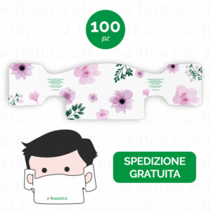 Mascherine in carta fiori rosa 1 | Stampa in Italia