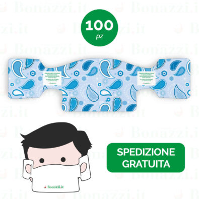 Mascherine in carta motivo blu 1 | Stampa in Italia